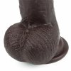 Dildo murzyńskie Sliding Skin Dual Layer Dong - Black 22cm